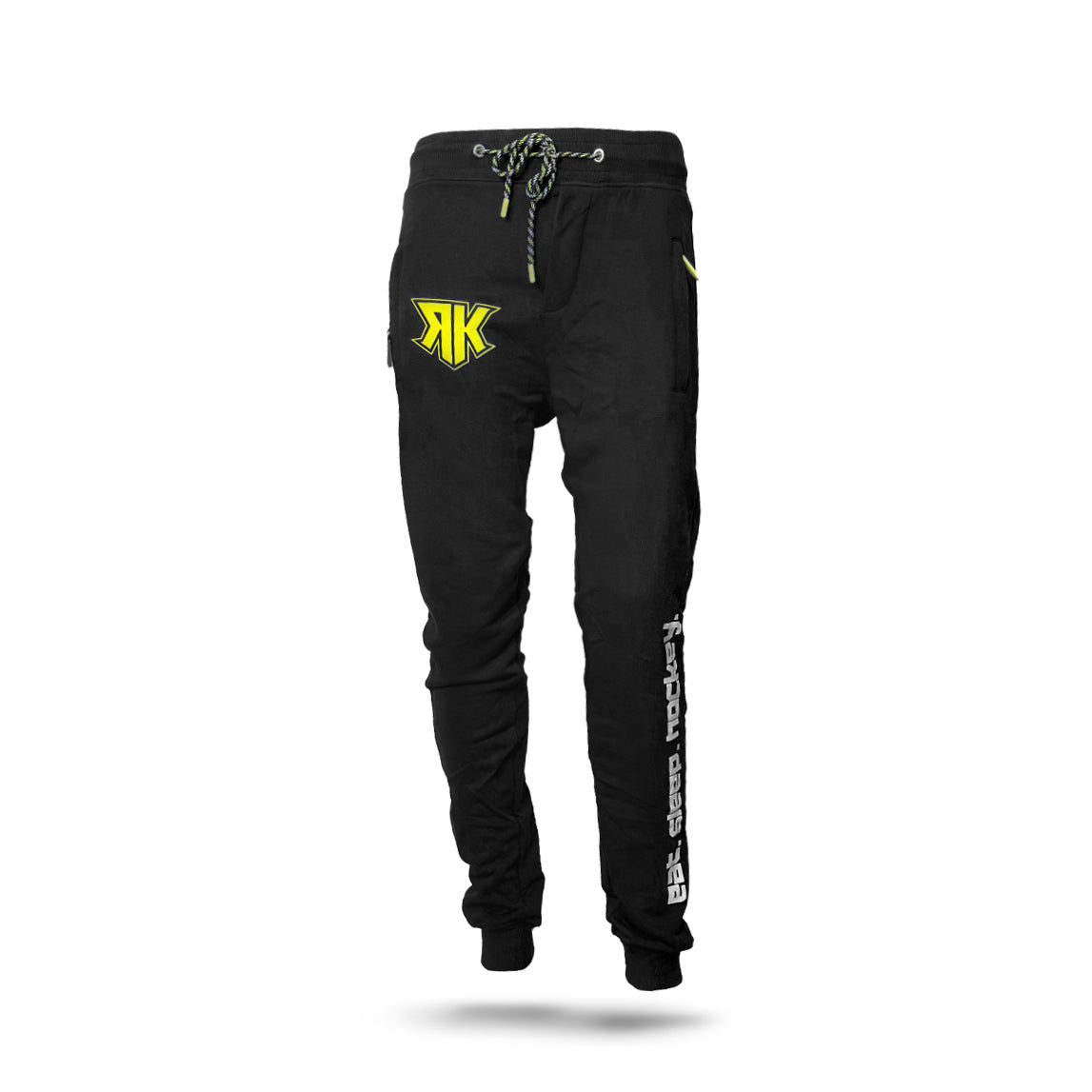 Rinkster Tapered Fit Jogger Pants with Crotch Flap - Black