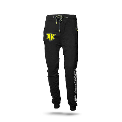 Rinkster Tapered Fit Jogger Pants with Crotch Flap - Black