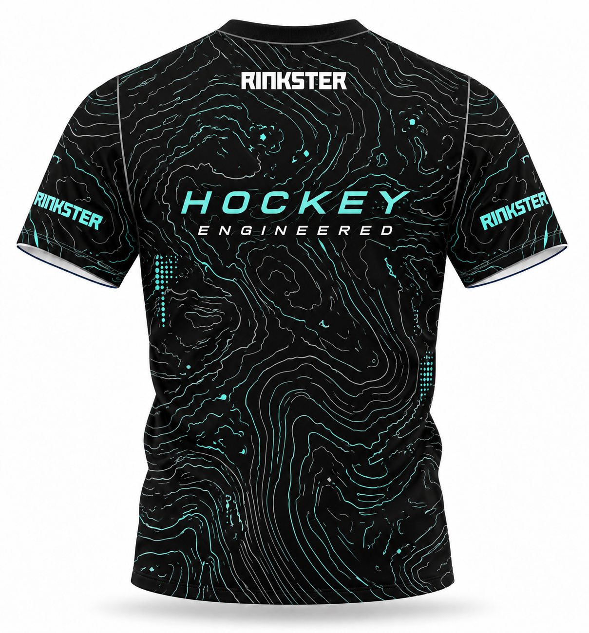 Rinkster Contour - Black & Teal - Sublimated Shirt