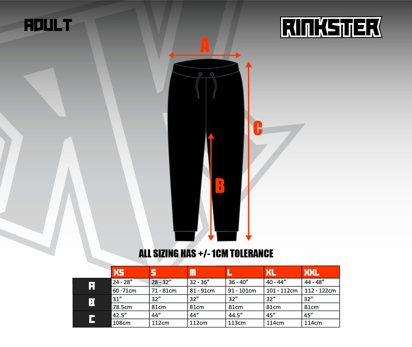 Rinkster Tapered Fit Jogger Pants with Crotch Flap - Black