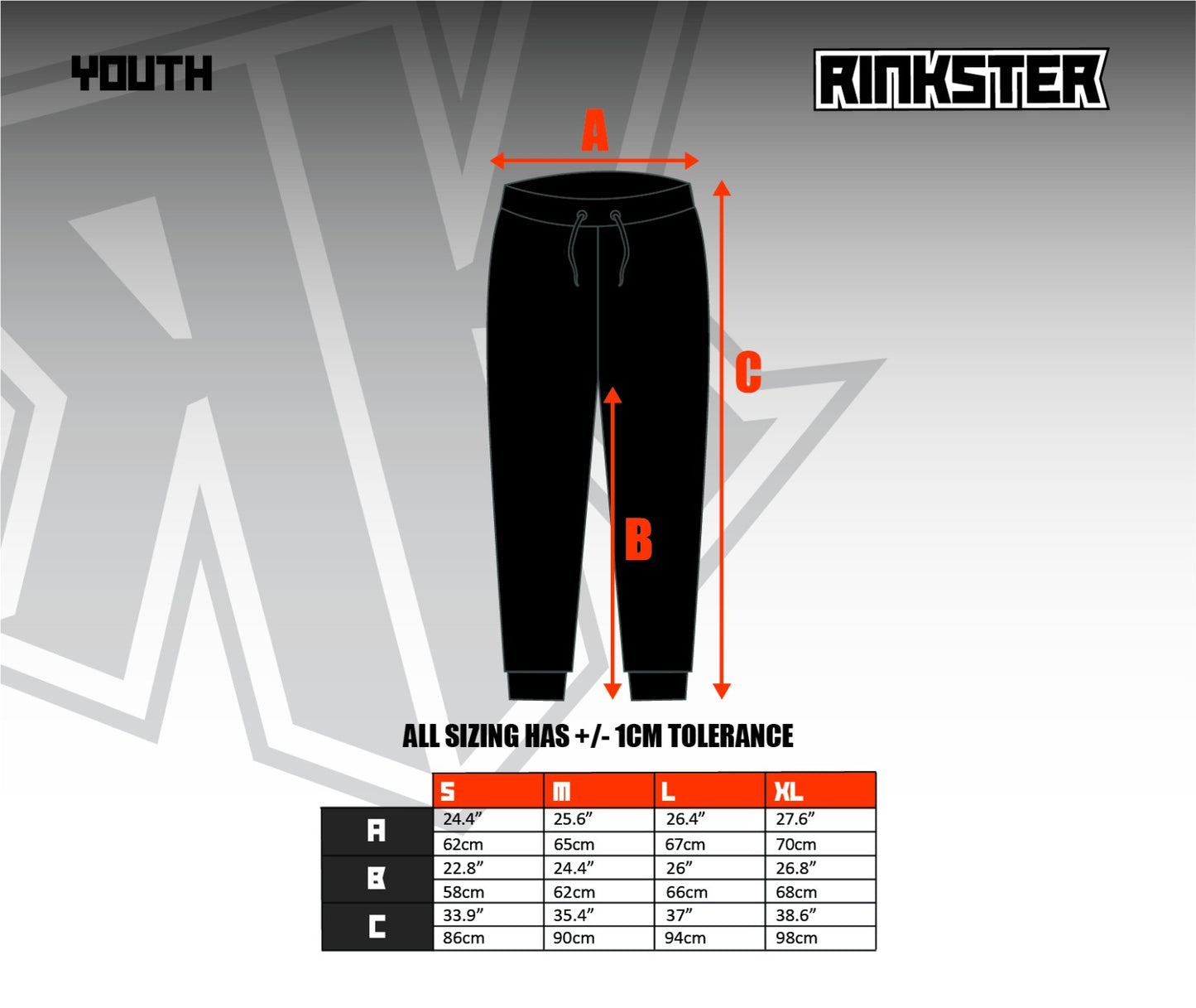 Rinkster Tapered Fit Jogger Pants with Crotch Flap - Black