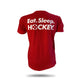 Rinkster T-Shirt Red - EAT.SLEEP.HOCKEY